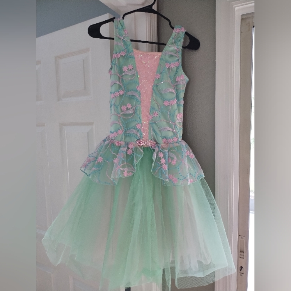 Weissman Dance Costume Dress Up Size LC See Size Chart Gorgeous Sequin Glitter